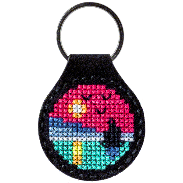 Cross-stitch kit on artificial leather