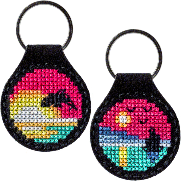 Cross-stitch kit on artificial leather