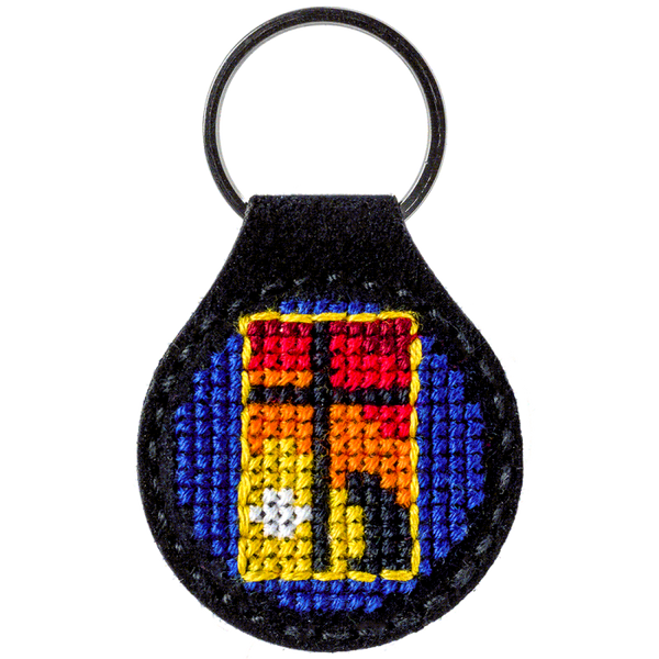 Cross-stitch kit on artificial leather