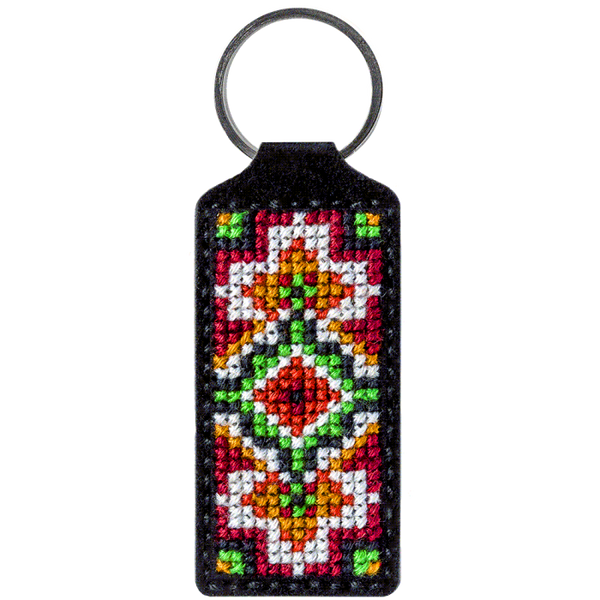Cross-stitch kit on artificial leather
