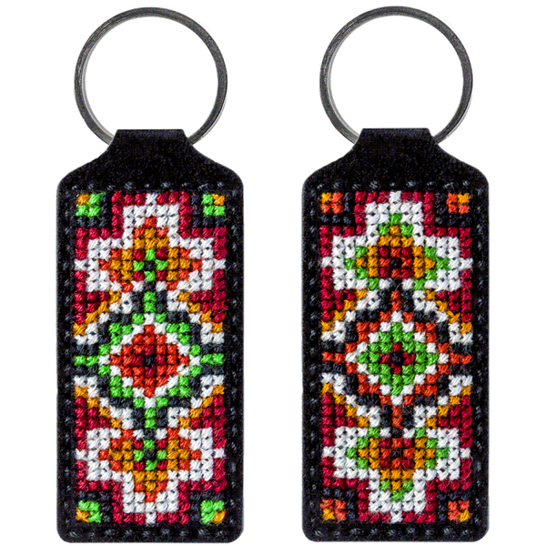 Cross-stitch kit on artificial leather