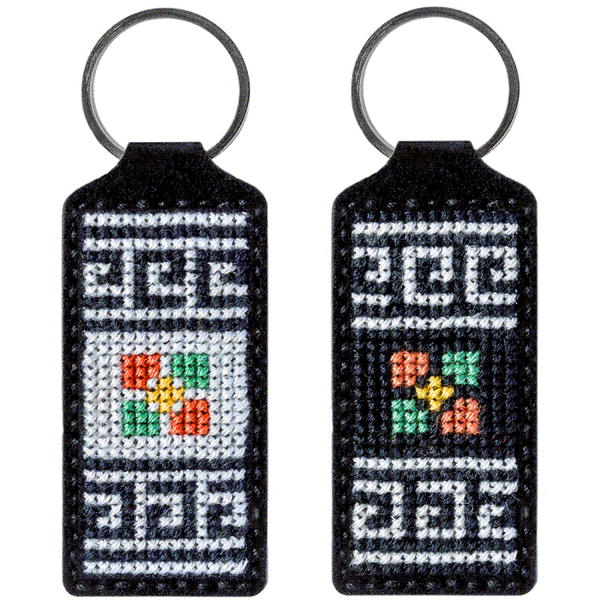 Cross-stitch kit on artificial leather