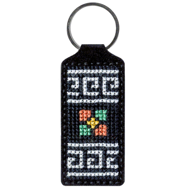 Cross-stitch kit on artificial leather