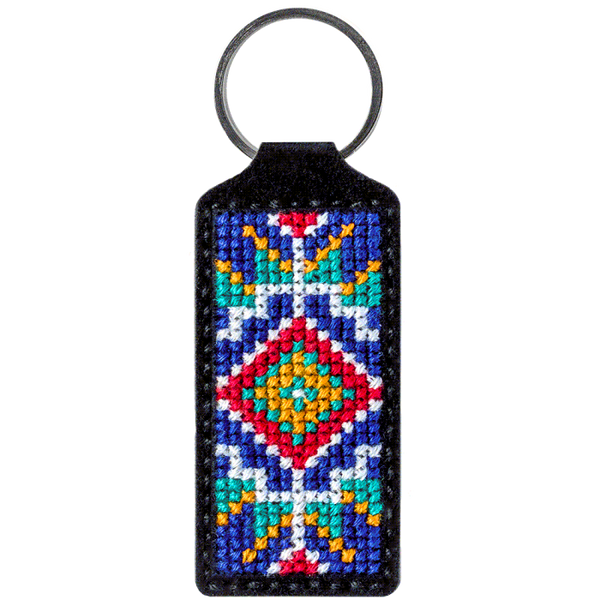Cross-stitch kit on artificial leather