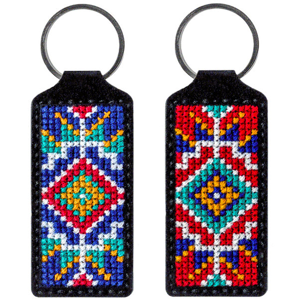 Cross-stitch kit on artificial leather