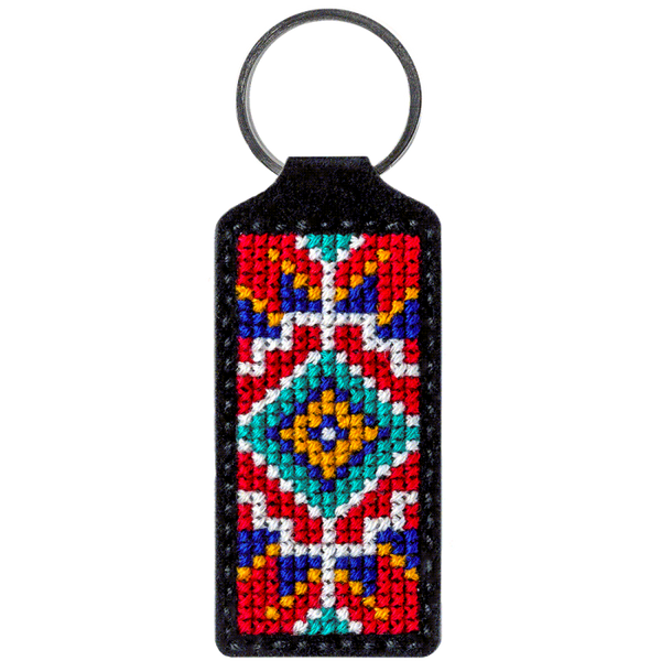 Cross-stitch kit on artificial leather