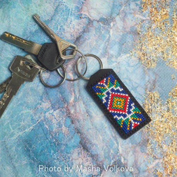 Cross-stitch kit on artificial leather