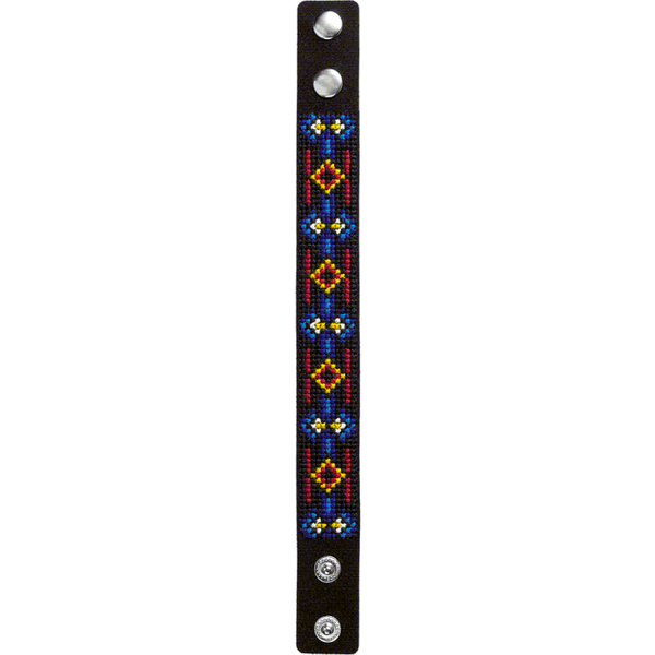 Cross-stitch kits on leather