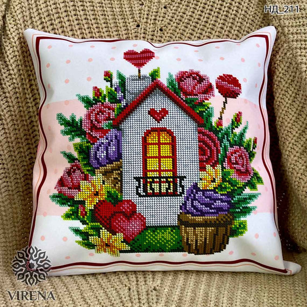 DIY Bead embroidery cushion cover kit
