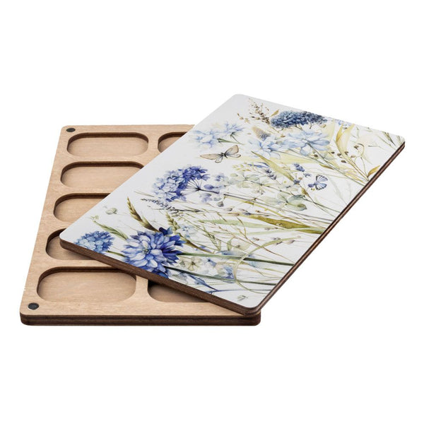 Bead organizer with wooden lid