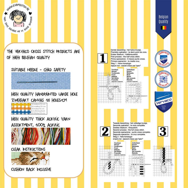 DIY Cross Stitch Cushion Kit