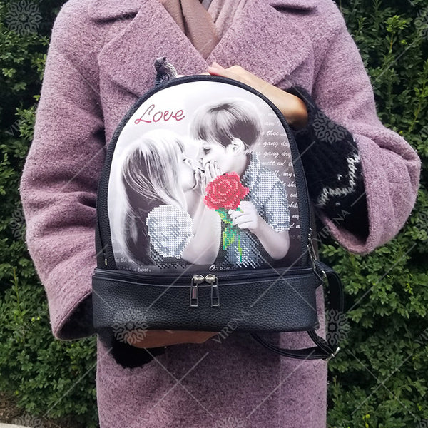 Backpack for embroidery with beads kit