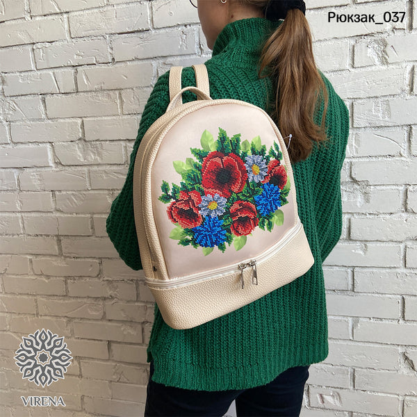 Backpack for embroidery with beads kit