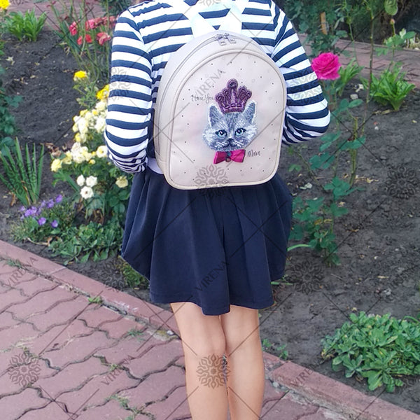 Bead embroidery kit for a backpack