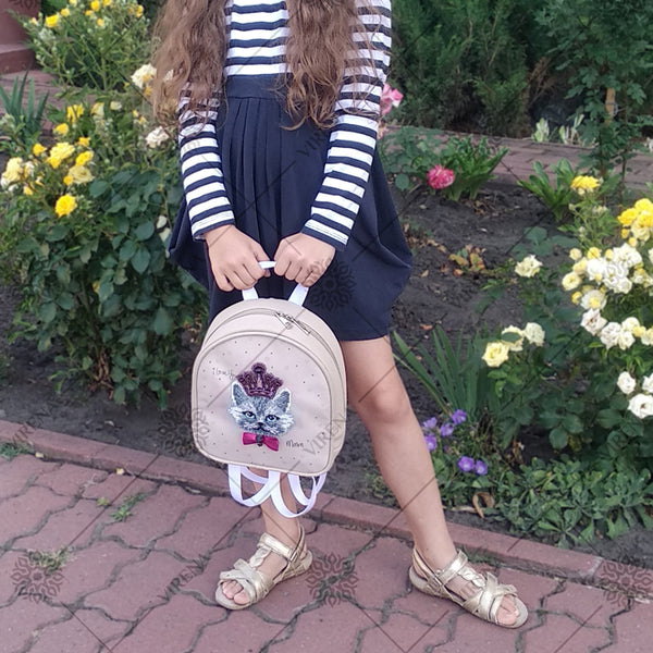 Bead embroidery kit for a backpack