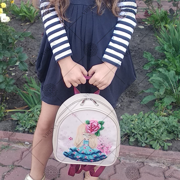 Bead embroidery kit for a backpack