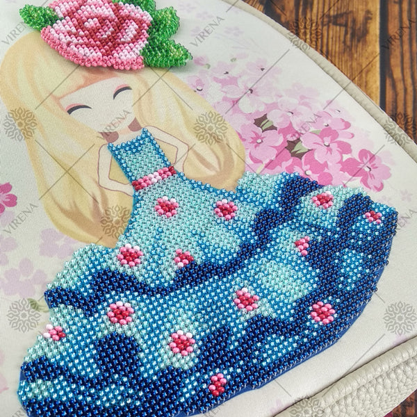 Bead embroidery kit for a backpack