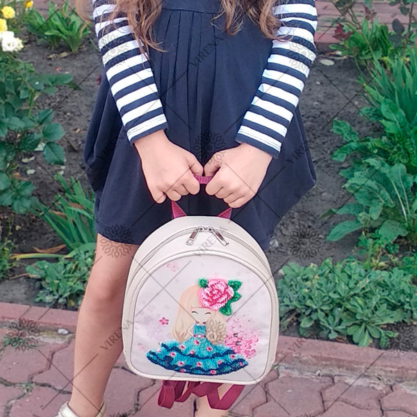 Bead embroidery kit for a backpack