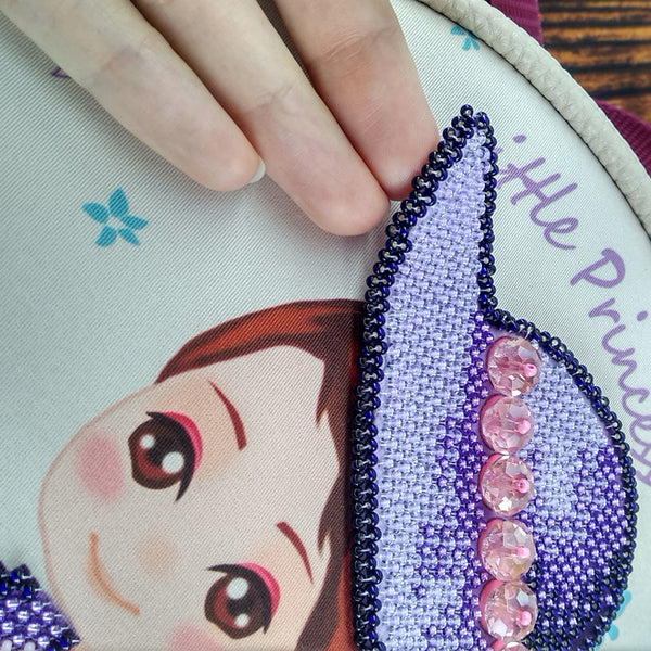 Bead embroidery kit for a backpack