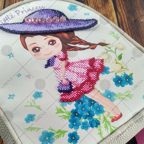 Bead embroidery kit for a backpack