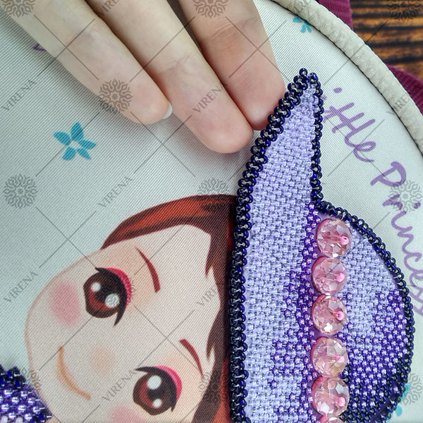Bead embroidery kit for a backpack