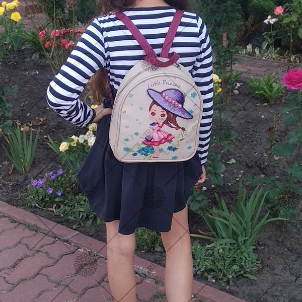 Bead embroidery kit for a backpack