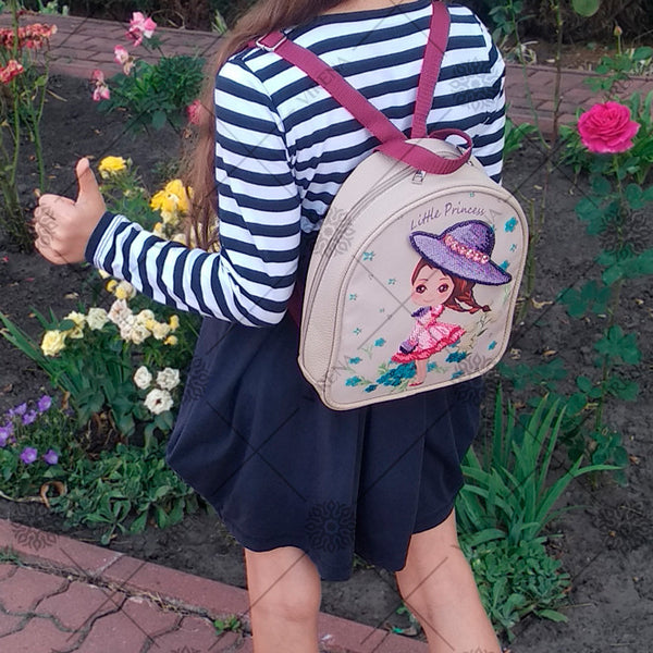 Bead embroidery kit for a backpack