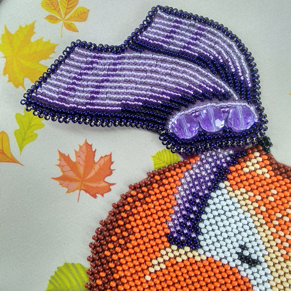 Bead embroidery kit for a backpack