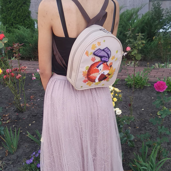 Bead embroidery kit for a backpack