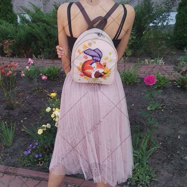 Bead embroidery kit for a backpack