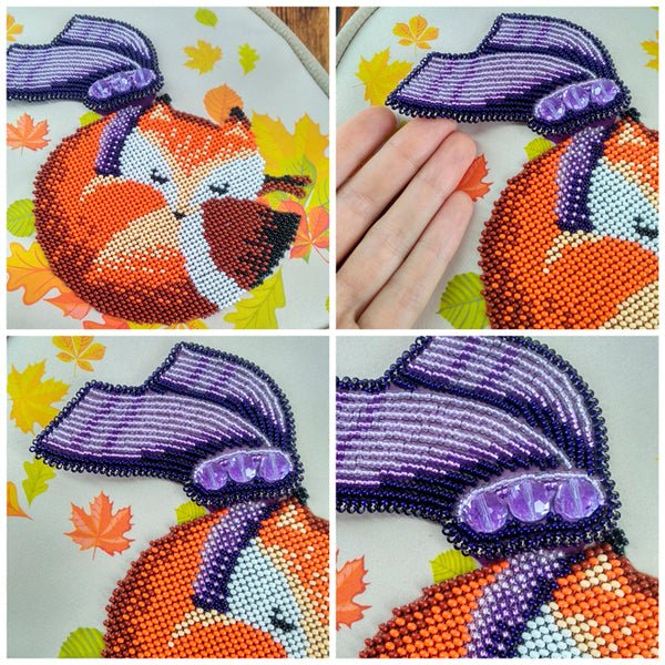 Bead embroidery kit for a backpack