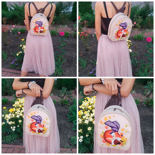 Bead embroidery kit for a backpack