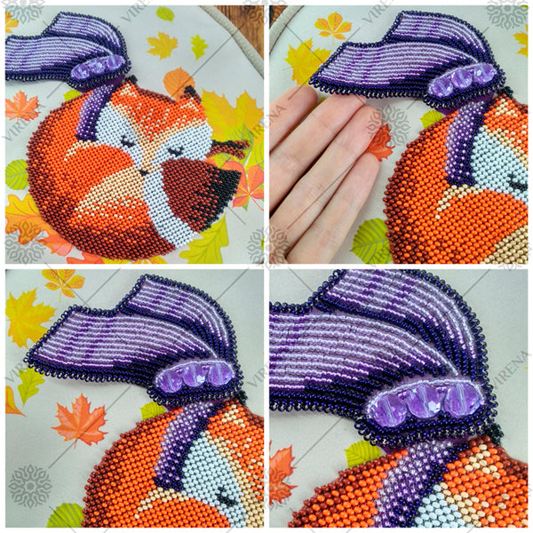 Bead embroidery kit for a backpack
