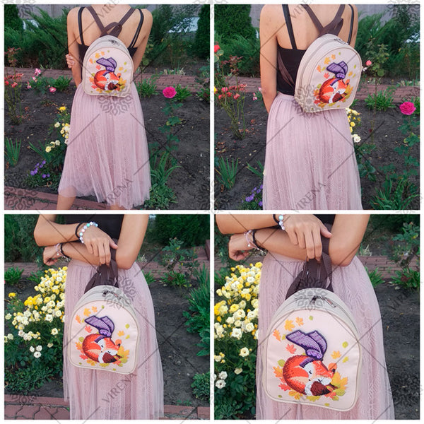 Bead embroidery kit for a backpack