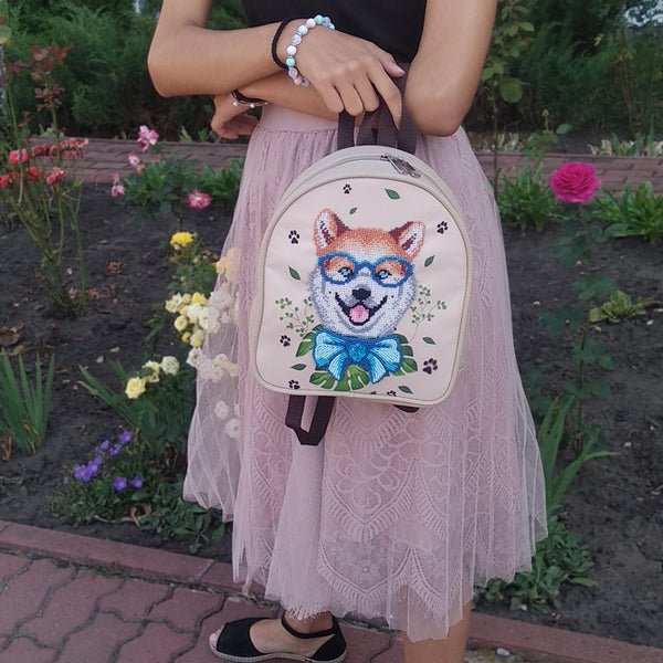 Bead embroidery kit for a backpack