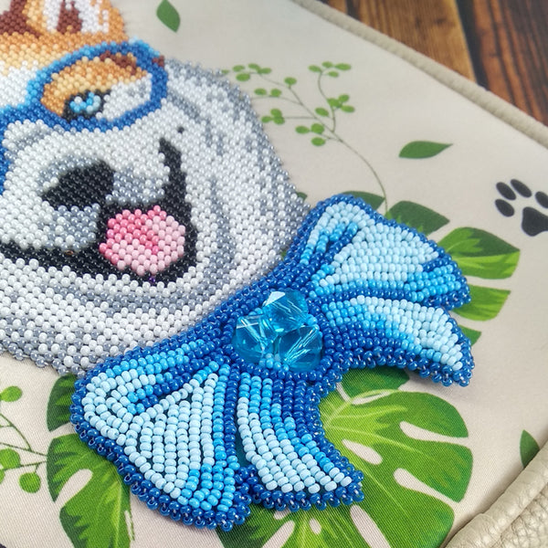 Bead embroidery kit for a backpack