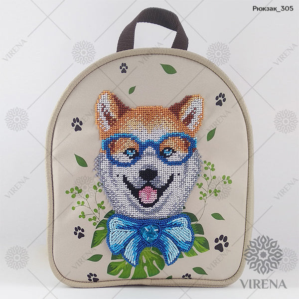 Bead embroidery kit for a backpack