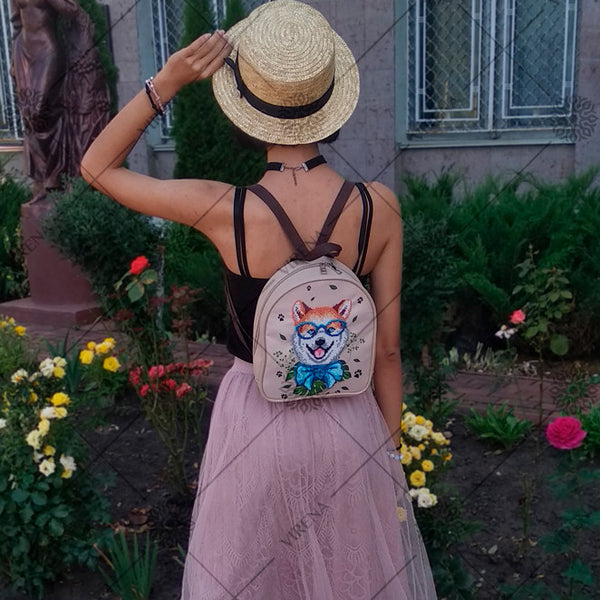 Bead embroidery kit for a backpack