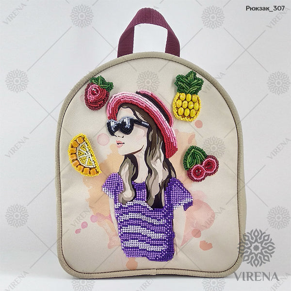 Bead embroidery kit for a backpack