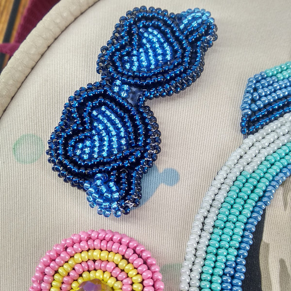 Bead embroidery kit for a backpack