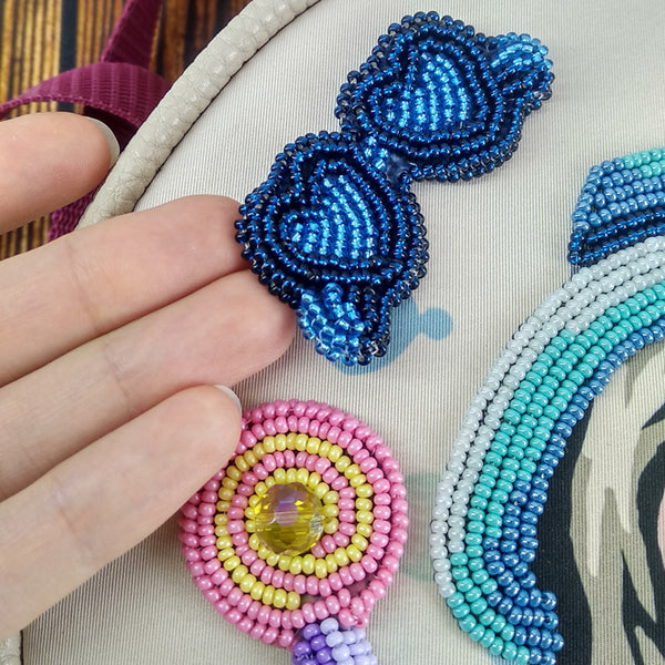 Bead embroidery kit for a backpack