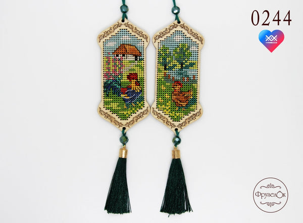 DIY Cross stitch kit on wood