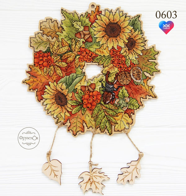 DIY Cross stitch kit on wood