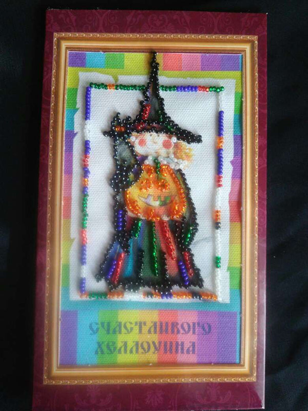 DIY Bead embroidery postcard kit