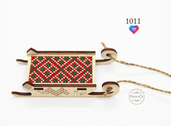 DIY Cross stitch kit on wood