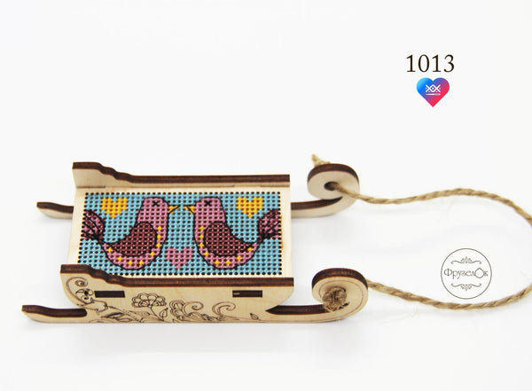 DIY Cross stitch kit on wood