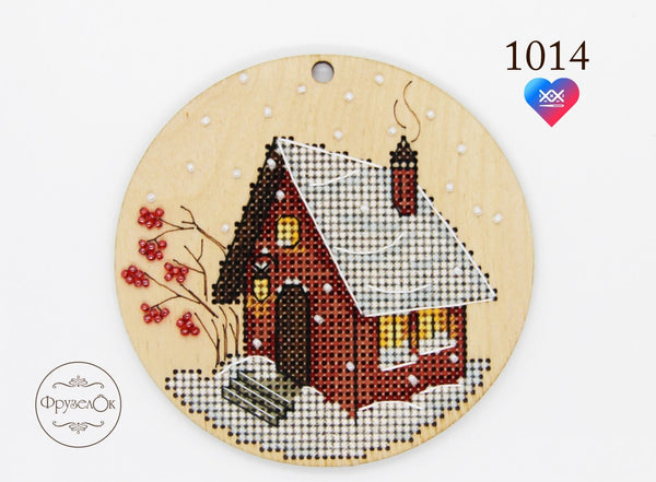 DIY Cross stitch kit on wood