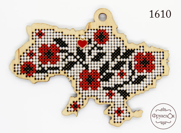 DIY Cross stitch kit on wood