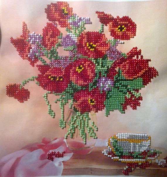 Canvas for bead embroidery