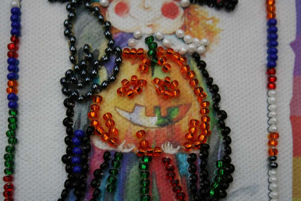 DIY Bead embroidery postcard kit